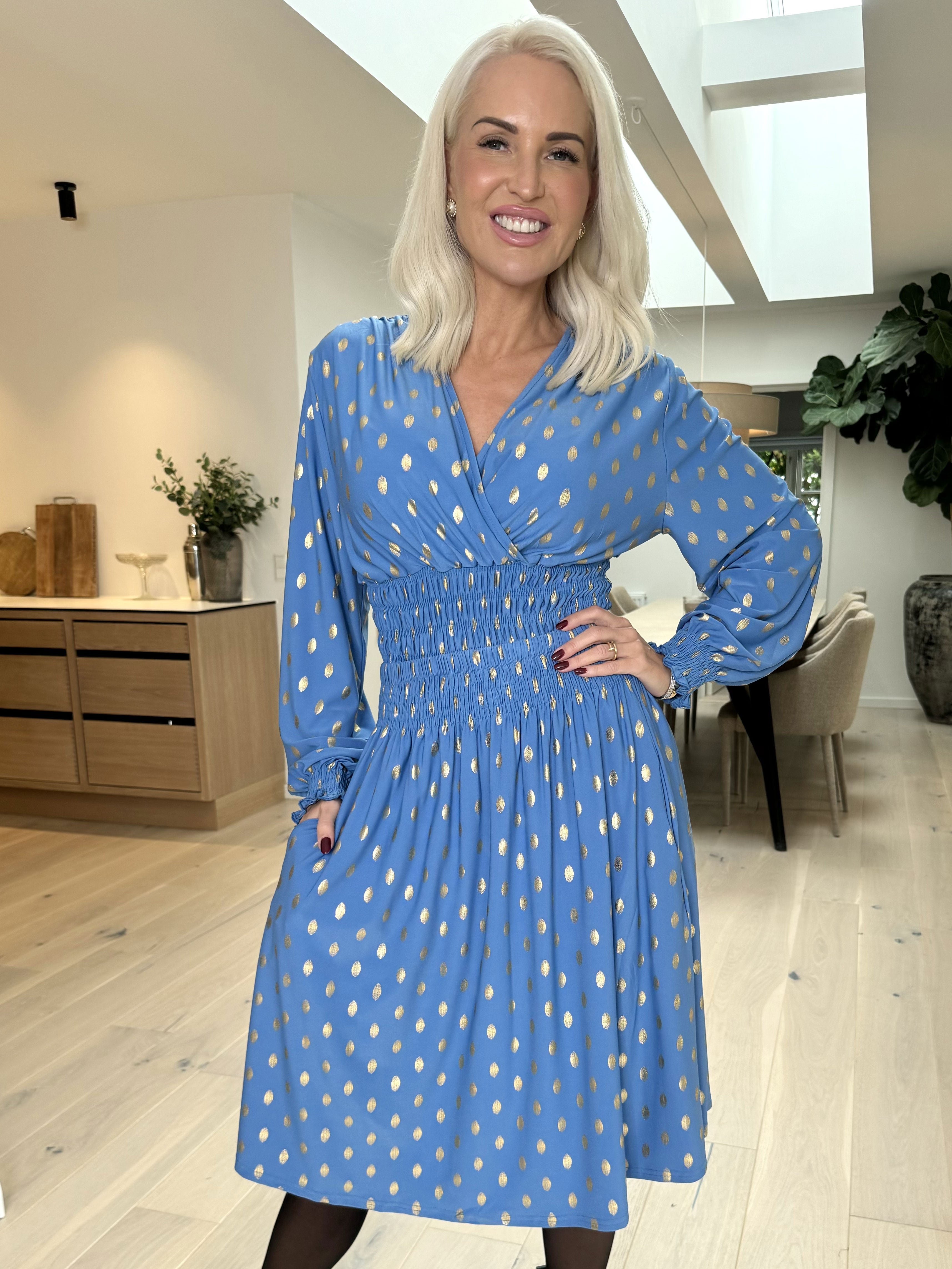 Pams Gold Dot Skirt - Nederdel i krølfrit stof med lommer